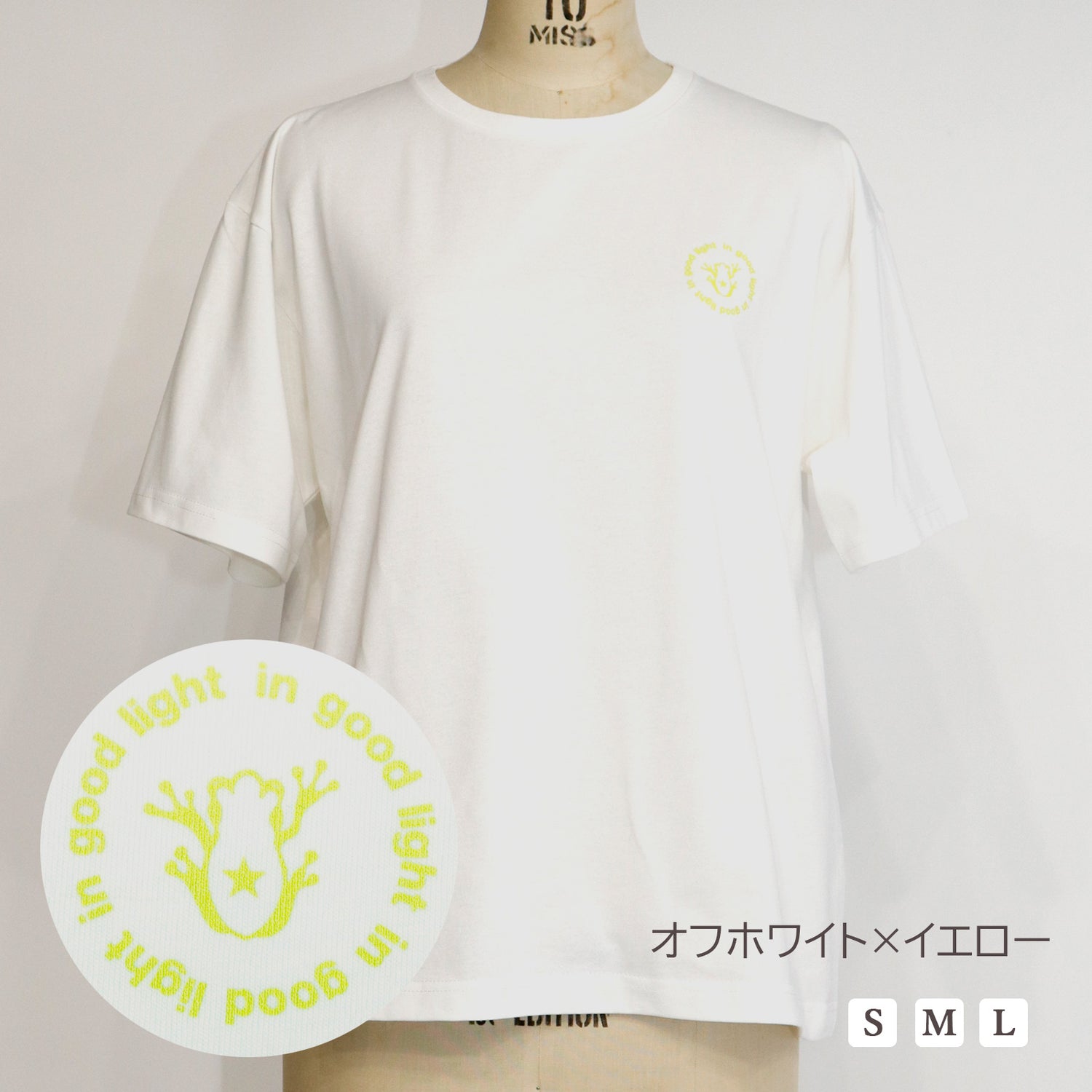 ロゴカエルプリントTシャツ【小柄女性向け 小さいサイズ対応】 – In